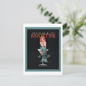 Mermaid Martini Postkarte (Stehend Vorderseite)
