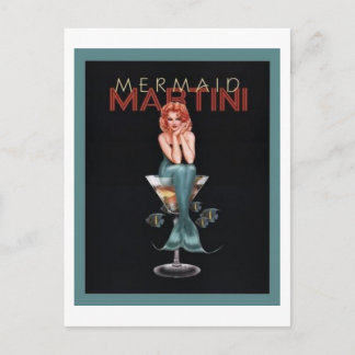 Mermaid Martini Postkarte
