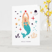 Mermaid-Meldung | Blank Karte (Gelbe Blume)