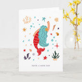 Mermaid-Meldung | Blank Karte (Gelbe Blume)