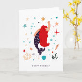 Mermaid-Meldung | Blank Karte (Gelbe Blume)