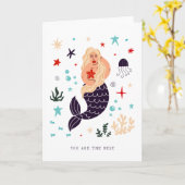 Mermaid-Meldung | Blank Karte (Gelbe Blume)