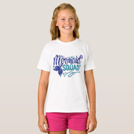 Mermaid - "Mermaid Squad" - Glitzer für Aquamarine T-Shirt