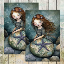 MERMAID MIRL DECOUPAGE TISSUPAPIER