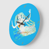 Mermaid mit Dreadlocks Thunder_Cove Große Wanduhr (Winkel)