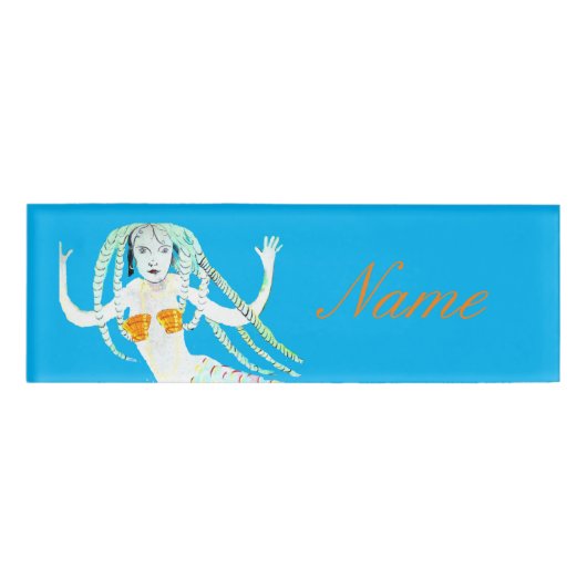 Mermaid mit Dreadlocks Thunder_Cove Namenschild (Vorderseite)