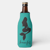 Mermaid mit Ihrem Namen Flaschenkühler (Flaschenvorderseite)