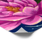 Mermaid mit Pink Lotus gothic Big eye Art Print Poster (Ecke)