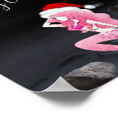 Mermaid mit Santa und Sleigh Frohe Weihnachten Poster (Ecke)