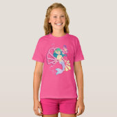 Mermaid mit Seepferd Friend T - Shirt (Vorne ganz)