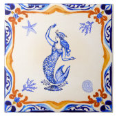 Mermaid Mittelmeer Fliese (Vorderseite)