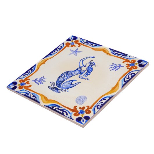 Mermaid Mittelmeer Fliese (Seite)