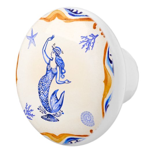 Mermaid Mittelmeer Keramikknauf (Rechts)