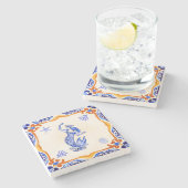 Mermaid Mittelmeer Steinuntersetzer (Seitenansicht)