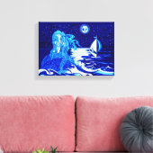 Mermaid Mond Leinwanddruck (Insitu (Wohnzimmer))