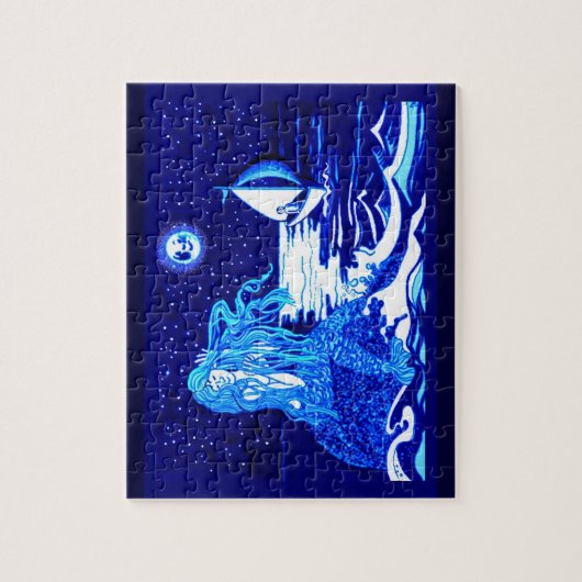 Mermaid Mond Puzzle (Vertikal)