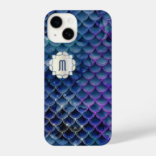 Mermaid Monogram Blue & Lila iPhone 14 Hüllen iPhone 14 Hülle