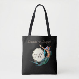 Mermaid Monogram Elegant Black Tasche