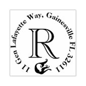 Mermaid Monogram-Rücksendeadresse Gummistempel (Prägung)