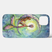 Mermaid Moon Fantasy Illustration Case-Mate iPhone Hülle (Rückseite (Horizontal))