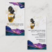 *~* Mermaid Moon Mystic Galaxy Agate Business Card Visitenkarte (Vorne/Hinten)
