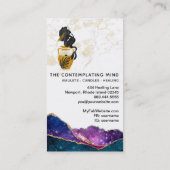 *~* Mermaid Moon Mystic Galaxy Agate Business Card Visitenkarte (Rückseite)