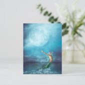 Mermaid Moon Postkarte (Stehend Vorderseite)