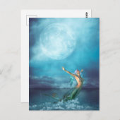 Mermaid Moon Postkarte (Vorne/Hinten)