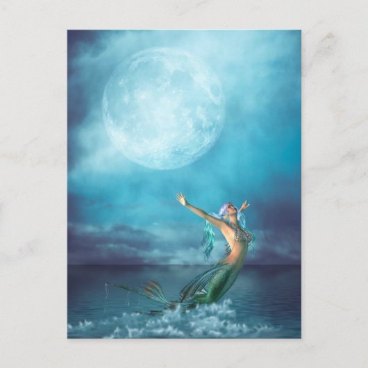 Mermaid Moon Postkarte (Vorderseite)