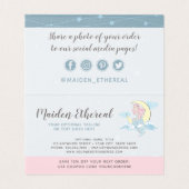 Mermaid Moon & Stars Mystical Bath Danke Karte (Innenseite Aufgefaltet)