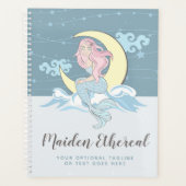 Mermaid Moon & Stars Mystical Pink Hair Sea Siren Planer (Vorderseite)
