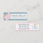 Mermaid Moon & Stars Mystical Siren Social Media Mini Visitenkarte (Vorne/Hinten)