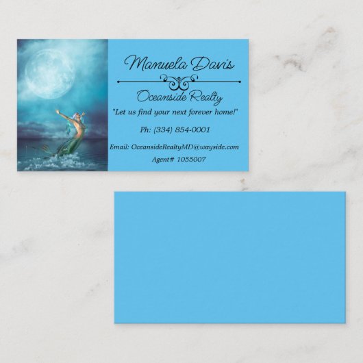 Mermaid Moon Visitenkarte (Vorne/Hinten)