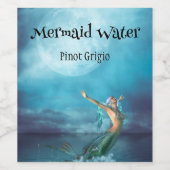 Mermaid Moon Weinetikett (Einzelnes Label)