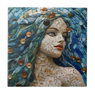 Mermaid Mosaic Nautical Themed Keramik Tile Fliese