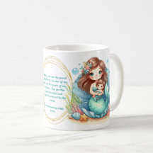 Mermaid Mother-Geschenk-Tasse mit schöner Nachrich