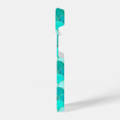 Mermaid-Muster aquamarin grün iPhone Hülle (Linke Seite)