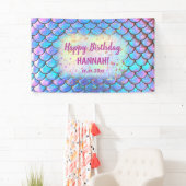 Mermaid Muster Happy Birthday Banner (Insitu)