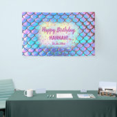 Mermaid Muster Happy Birthday Banner (Messeveranstaltung)