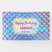 Mermaid Muster Happy Birthday Banner (Horizontal)