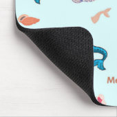 Mermaid-Muster in blau Mousepad (Ecke)