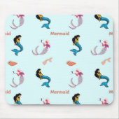 Mermaid-Muster in blau Mousepad (Vorne)