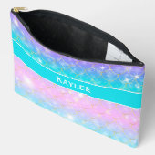 Mermaid-Muster, kundenspezifische Monogramm Zubehö Zubehörtasche (Offen)