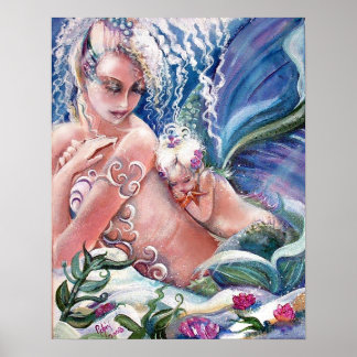 Mermaid Mutter & Kind Print Poster