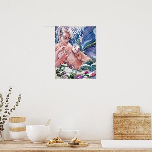 Mermaid Mutter & Kind Print Poster (Küche)