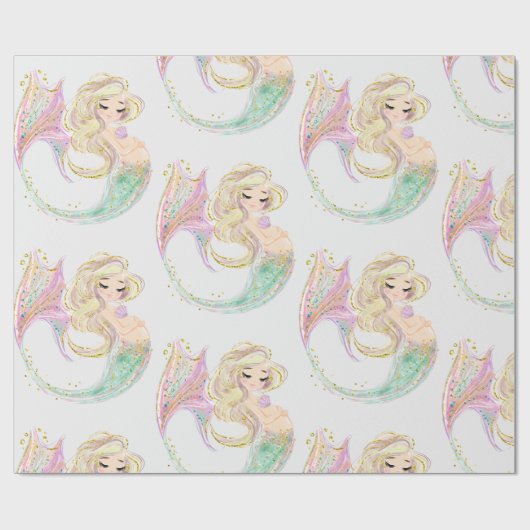 Mermaid Mutter zu sein Geschenkpapier (Flach)