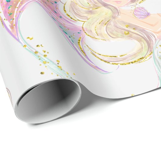 Mermaid Mutter zu sein Geschenkpapier (Rolleneckpunkt)