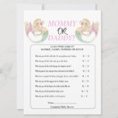 Mermaid Mutter zu sein. Mommy oder Daddy Poka Punk Einladung (Vorderseite)