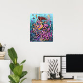 Mermaid n Octopus Poster (Heimbüro)