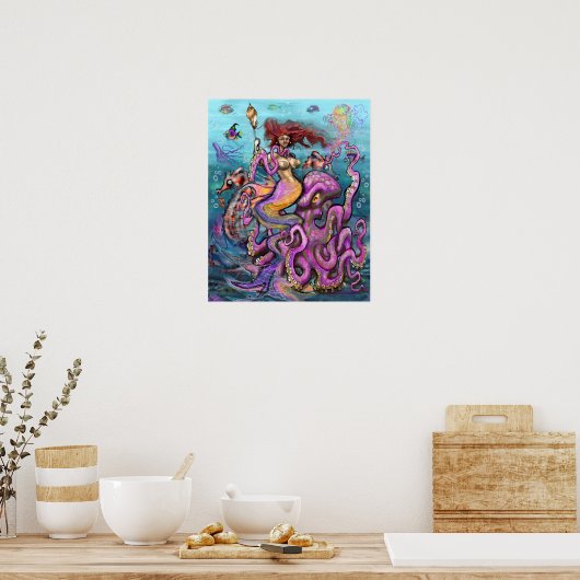Mermaid n Octopus Poster (Küche)